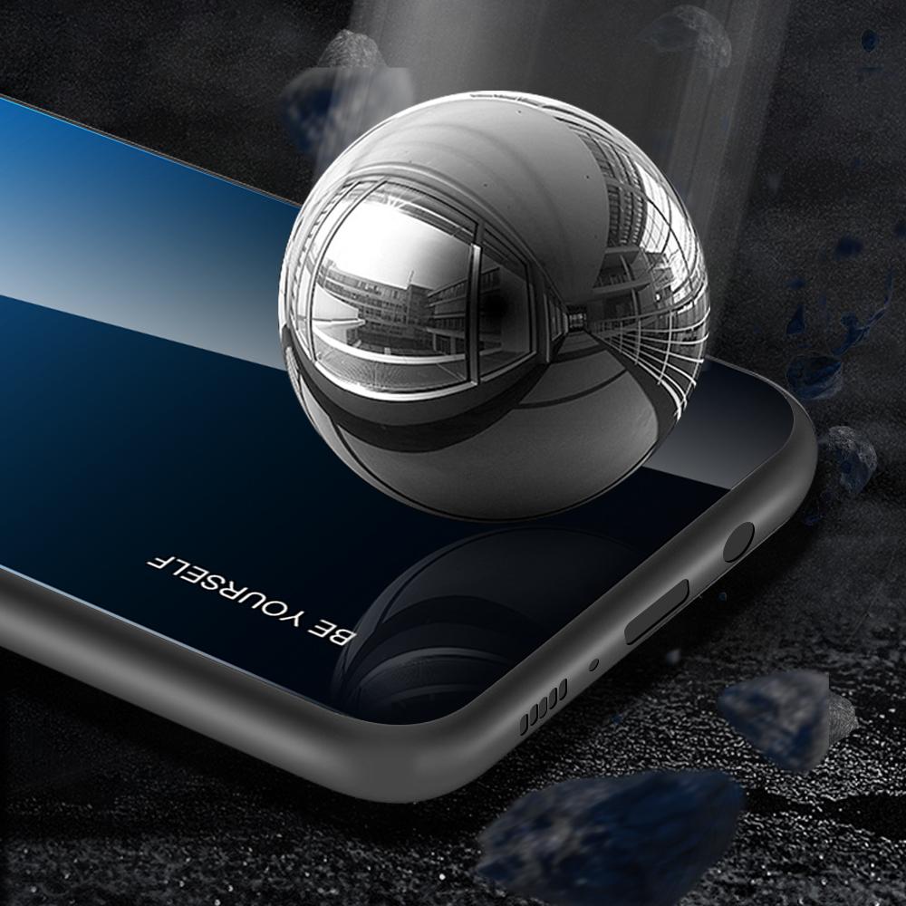 Ốp lưng kính màu Gradient viền dẻo dành cho Samsung Galaxy A51