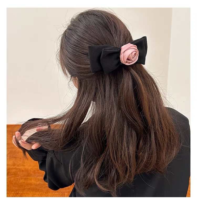 Kẹp tóc nơ hoa hồng nhiều mẫu