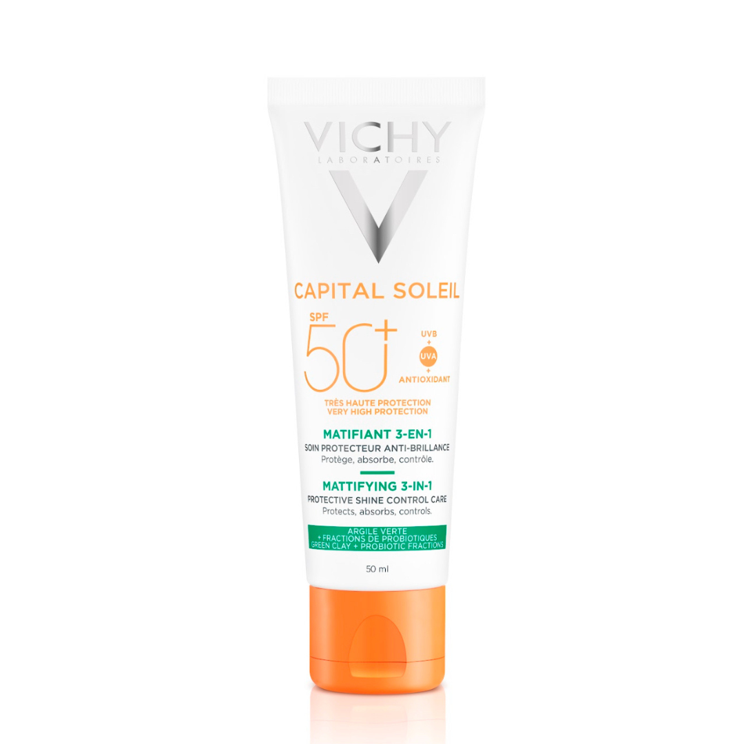 Kem Chống Nắng Chống Ô Nhiễm Và Bụi Mịn Hằng Ngày SPF 50+, Chống Tia UVA + UVB Capital Soleil Mattifying 3 In 1