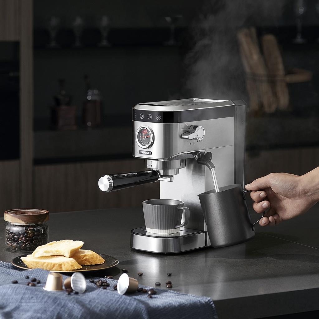 Máy pha cà phê Espresso Winci CM 5100, áp lực 20 bar. Hàng Chính Hãng