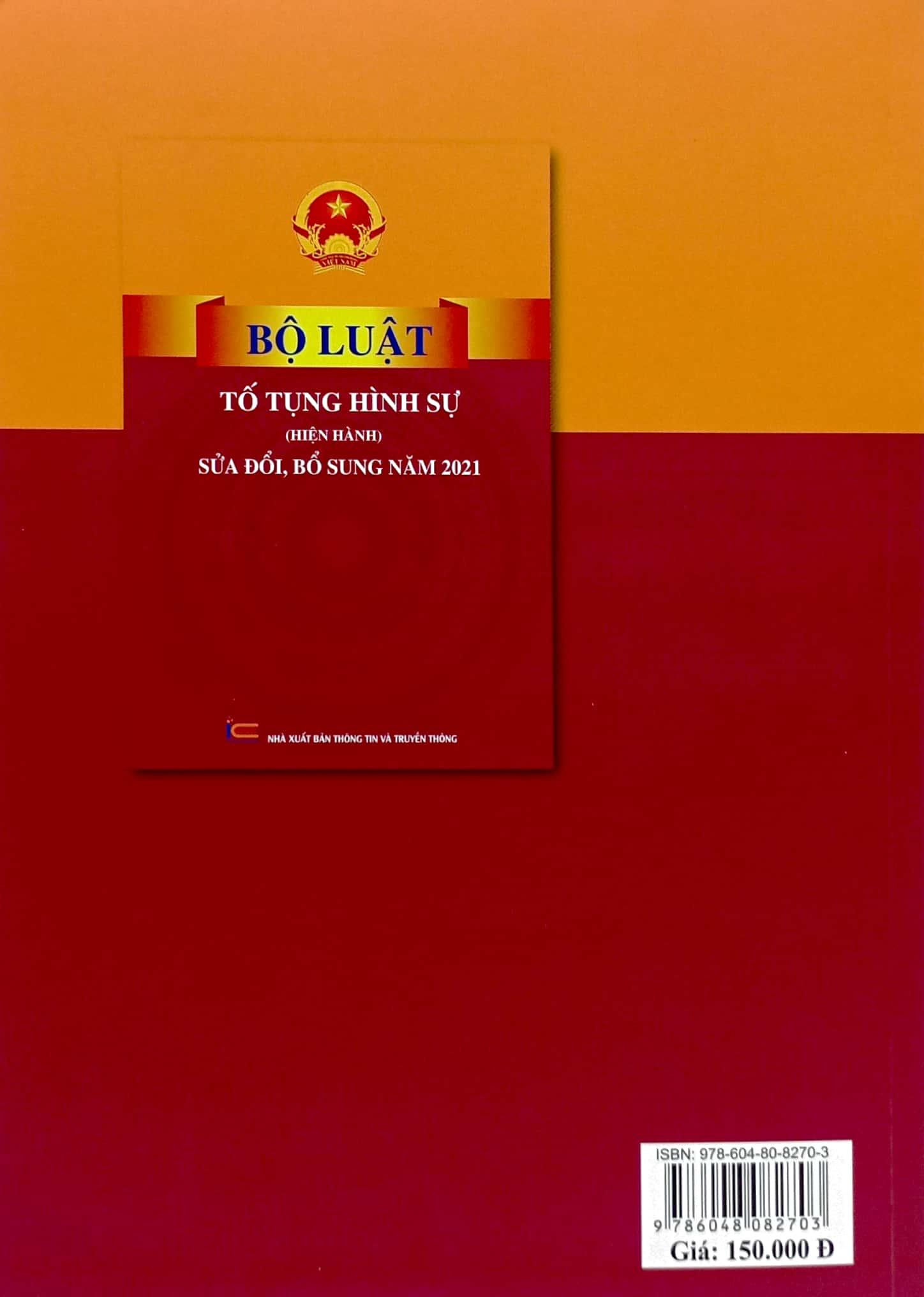 Bộ luật Tố Tụng Hình Sự (Hiện Hành) (Sửa Đổi, Bổ Sung Năm 2021)