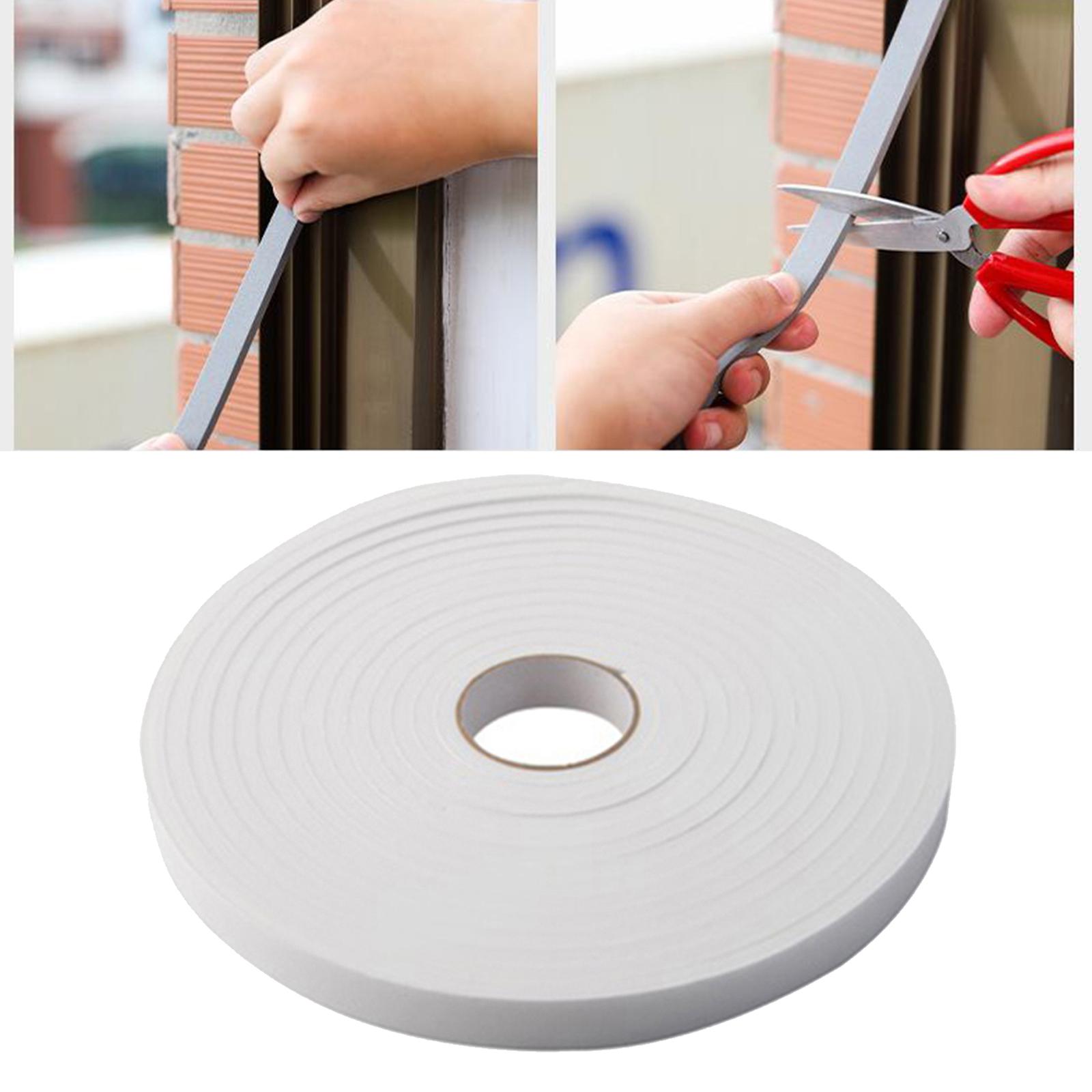 2 Rolls Foam Seal Tape, Thick High Density Foam Strip Self Adhesive Door Weather Stripping Insulation Foam Window Seal Total 33 feet