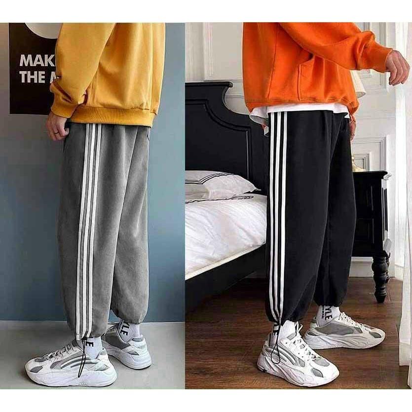 Quần jogger nỉ thể thao nam dày dặn 3 sọc kiểu dáng trẻ trung năng động dễ phối đồ