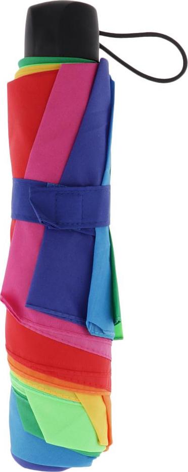 Rainbow Chống Gió Chống Tia UV Tự Động Ô Dù Gấp 3 Unisex dành cho 1-2 Người