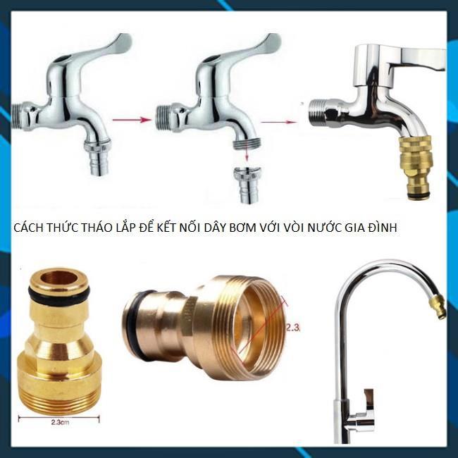 ️ Bộ dây vòi xịt nước rửa xe,tưới cây ,tăng áp 3 lần,loại 3m,5m 206701 đầu đồng,cút,nối nhựa đen+ mở chai