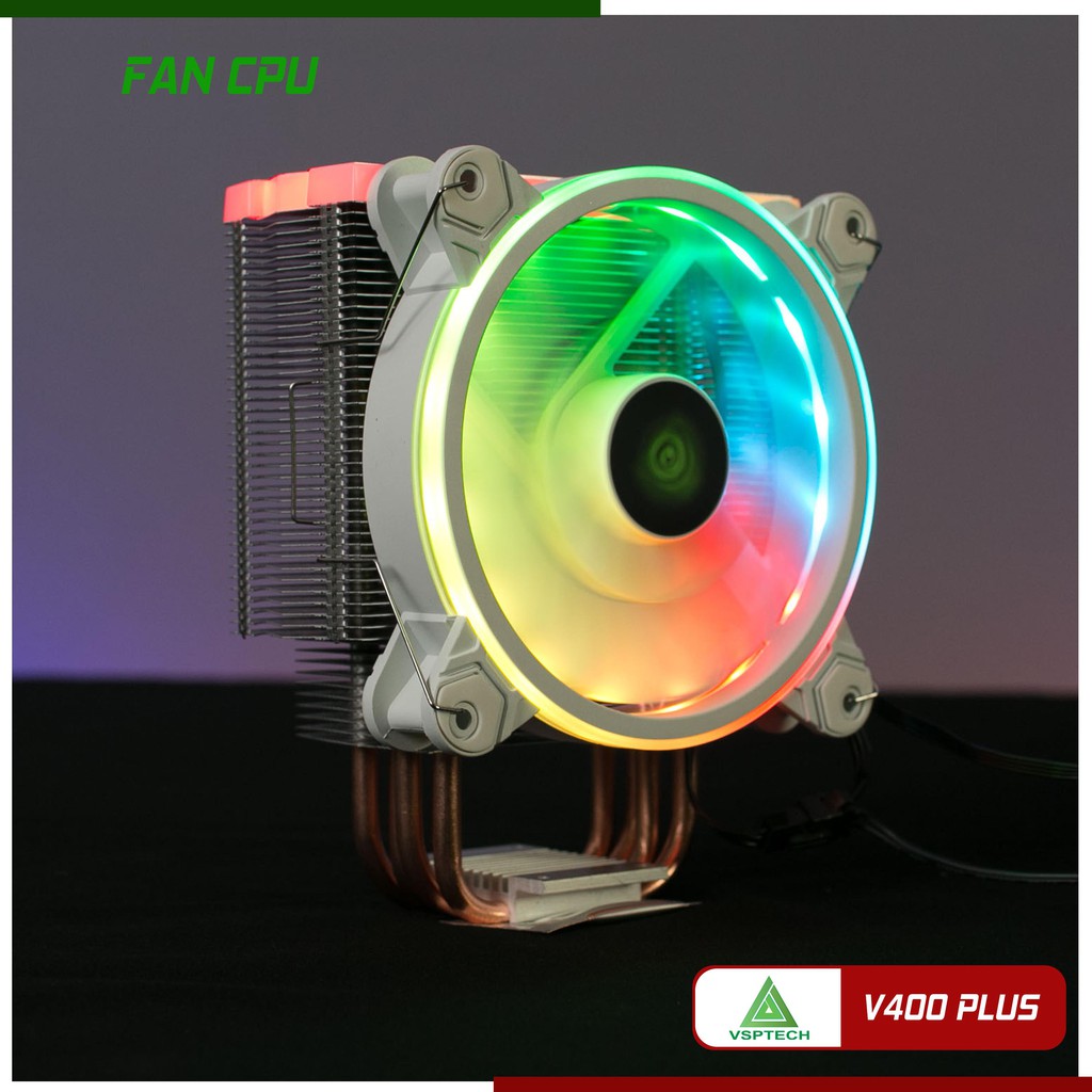 Quạt Tản Nhiệt VSP Cooler V400 PLUS LED ARGB - HÀNG CHÍNH HÃNG - JL