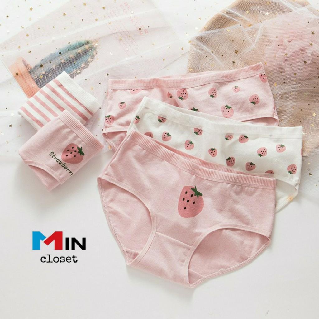 Quần lót nữ 50KQuần lót Dâu tây siêu dễ thương