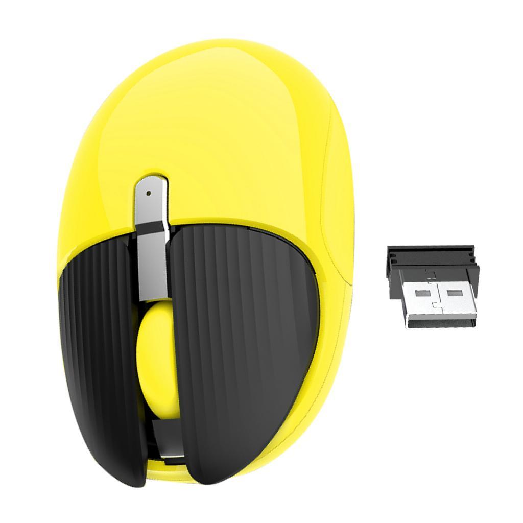 2.4G Wireless Mouse 1600DPI USB Receiver For Computer Yellow 2.4G Wireless