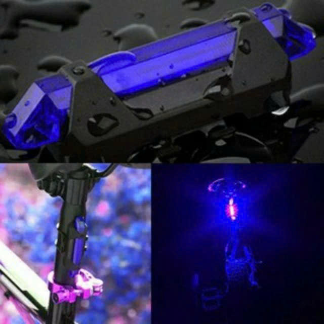 Đèn 5 LED Cảnh báo sau Xe Đạp giúp đạp xe an toàn ban đêm 4 chế độ sáng