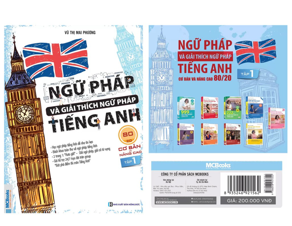 Ngữ Pháp Và Giải Thích Ngữ Pháp Tiếng Anh Cơ Bản Và Nâng Cao Tập 1  - Bản Quyền