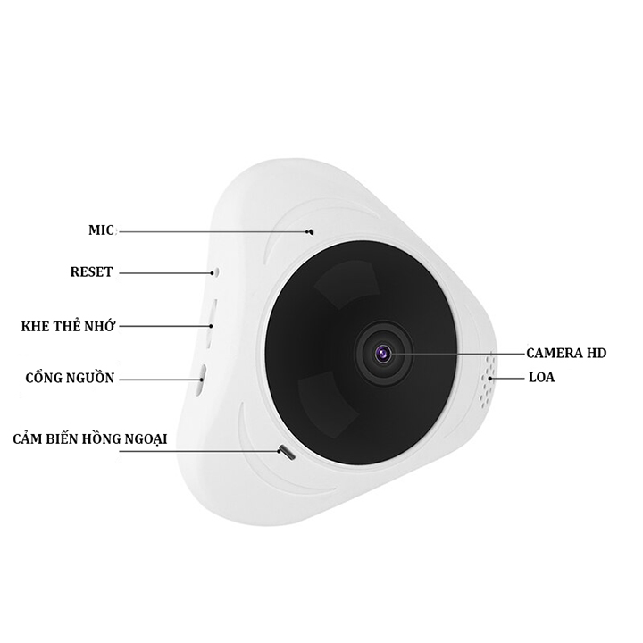 Camera Ốp Trần, Tường Yoosee VR360-A  - Camera Giám Sát Có Cảnh Báo Chuyển Động - Hàng Chính Hãng