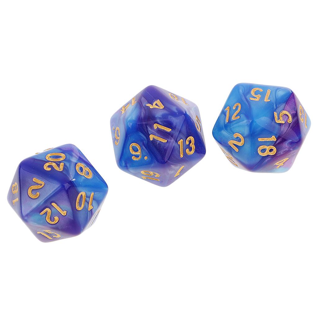 10pcs 20 Sided Dice D20 Polyhedral Dice for Dungeons and Dragons Dice Gift