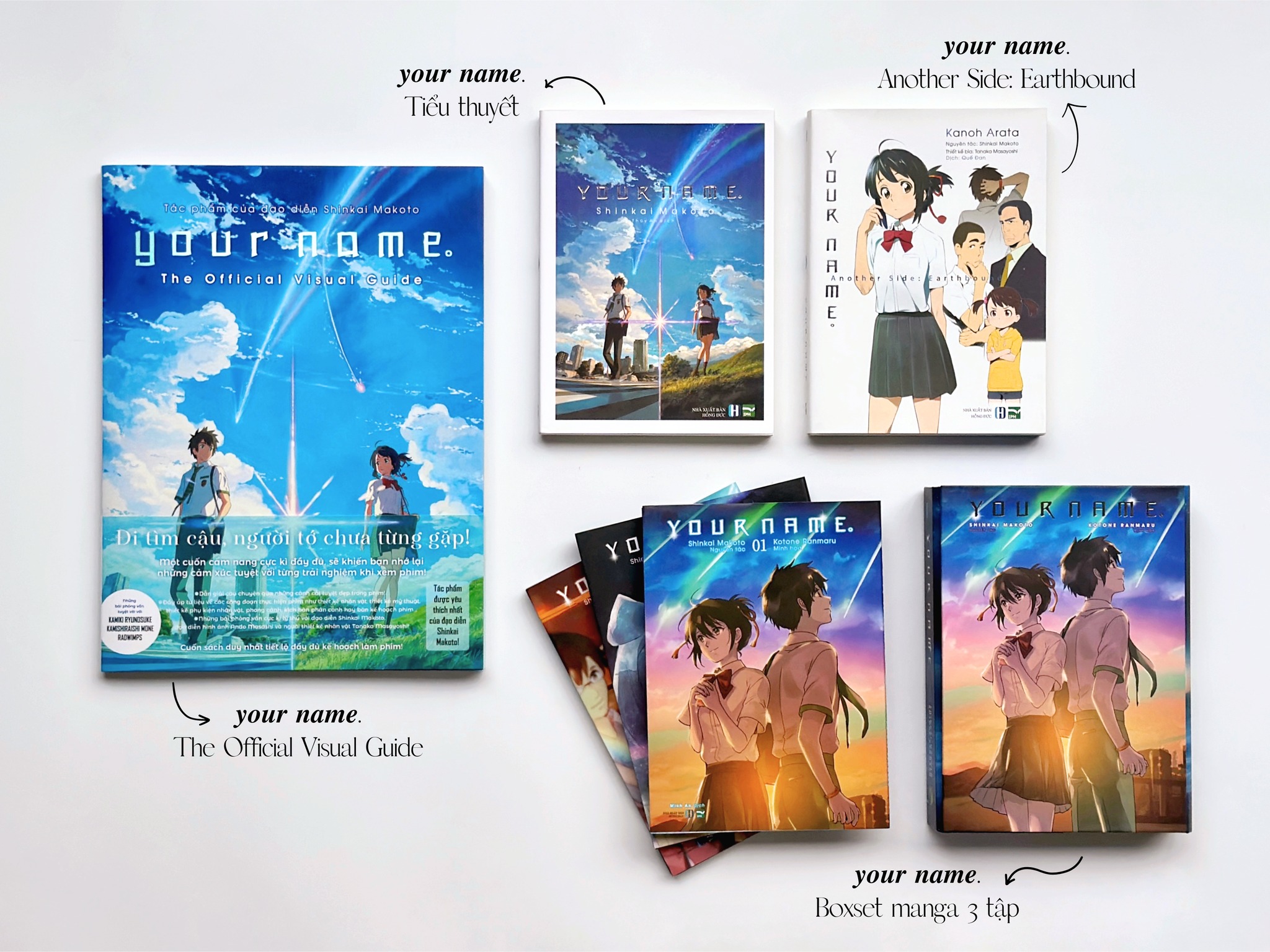 Your Name. - The Official Visual Guide + Boxset Manga 3 tập + Tiểu thuyết (IPM)