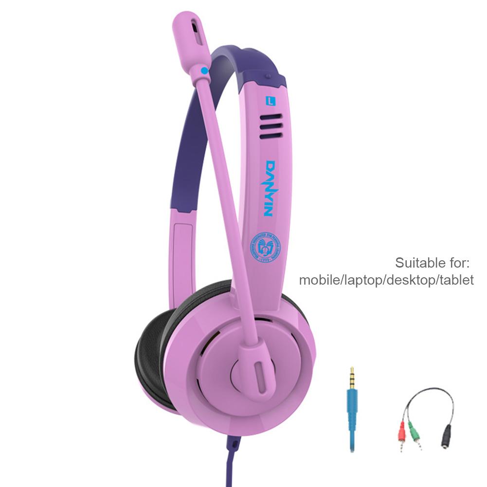 Có Dây 3.5Mm Stereo Trẻ Tai Nghe Tai Nghe Chơi Game Dễ Thương Cho Trẻ Em Laptop Máy Tính PC Tai Nghe Chụp Tai Có Micro Trực Tuyến Đẳng Cấp