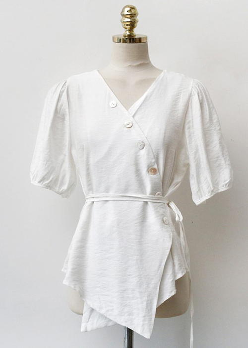 Áo Blouse Hàng Cúc Chéo- freesize