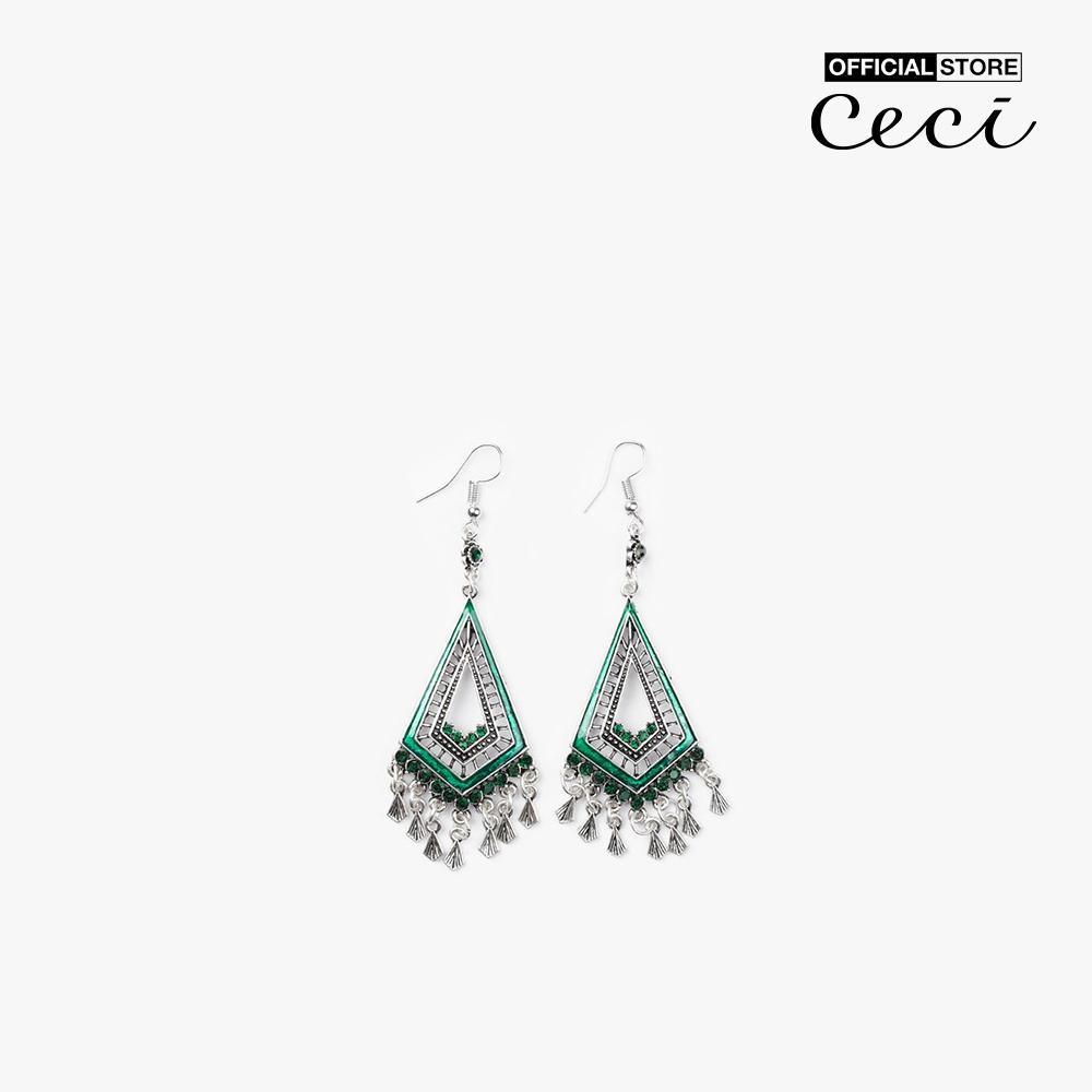 CECI - Khuyên tai nữ dáng thả tua rua cá tính CC1-02000141