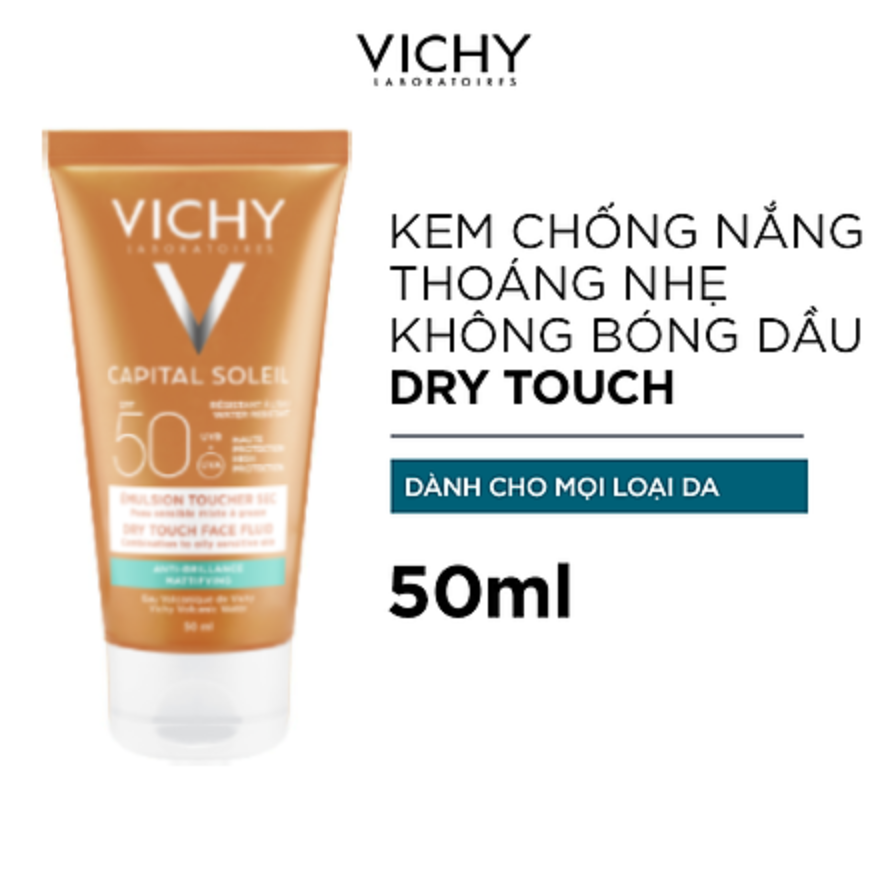 Bộ Sản Phẩm Chống Nắng &amp; Căng Mượt Da VICHY Capital Soleil Dry Touch