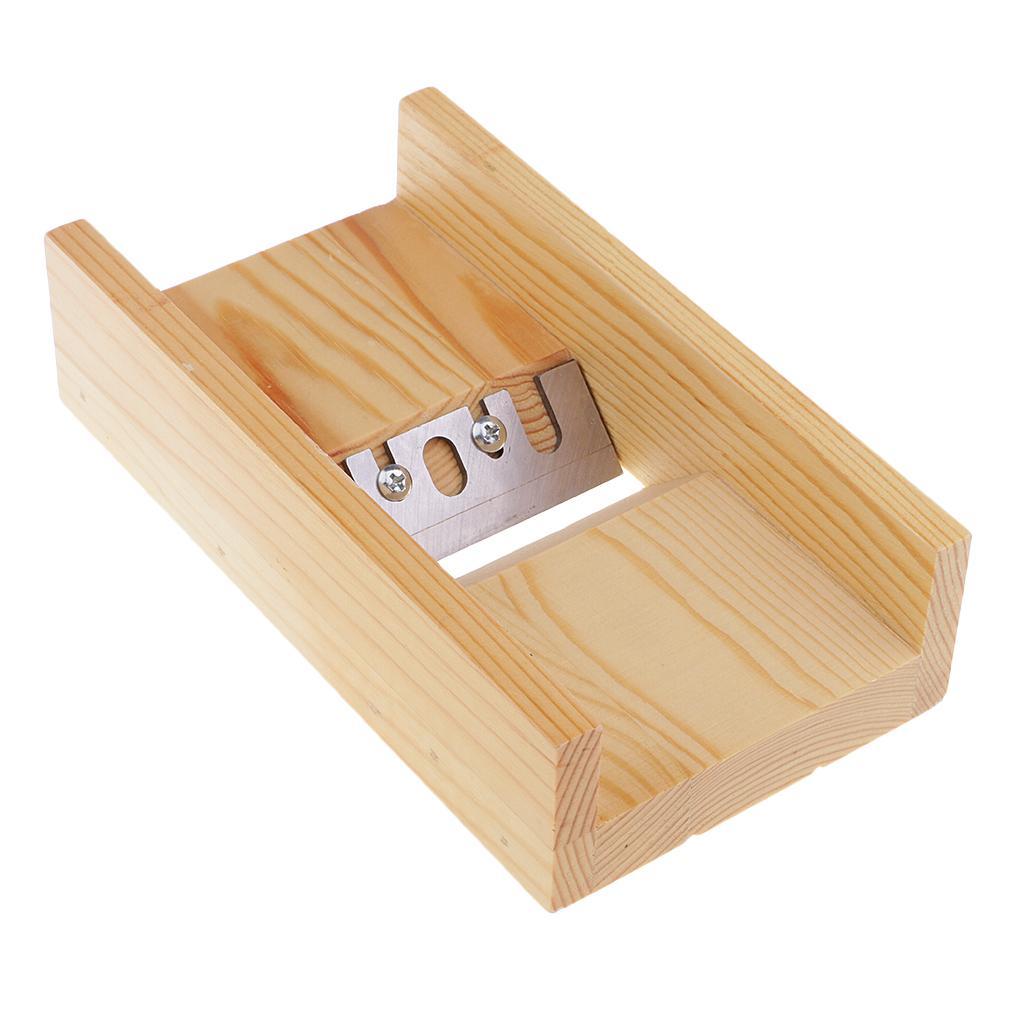 Adjustable Wooden Soap Loaf Cutter Planer + Rectangle Silicone Soap Mould + 2pcs Wavy & Straight DIY Making Loaf Cake Soap Cutter