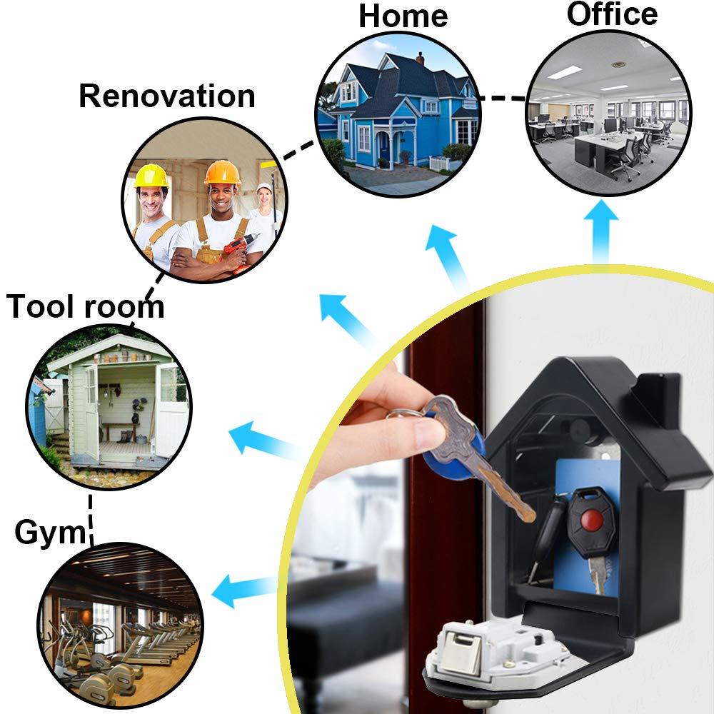 Hộp Key Wall Key với mã kỹ thuật số / Khóa khẩn cấp, Kích thước hộp an toàn lớn XL Phím bên ngoài cho nhà, bàn, nhà máy, nhà để xe