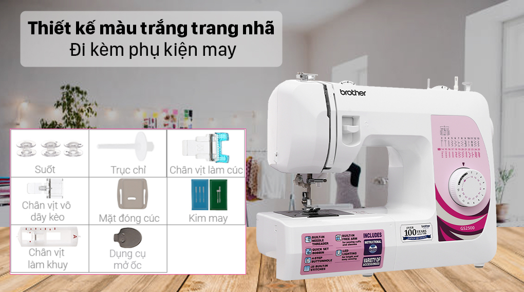Máy May Brother GS-2500 - Hàng chính hãng