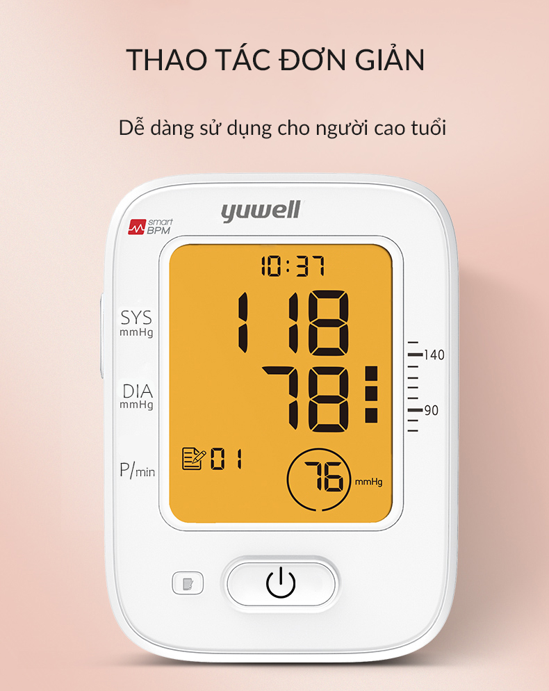 [Giọng nói Tiếng Việt] Máy đo huyết áp điện tử bắp tay YUWELL 620B