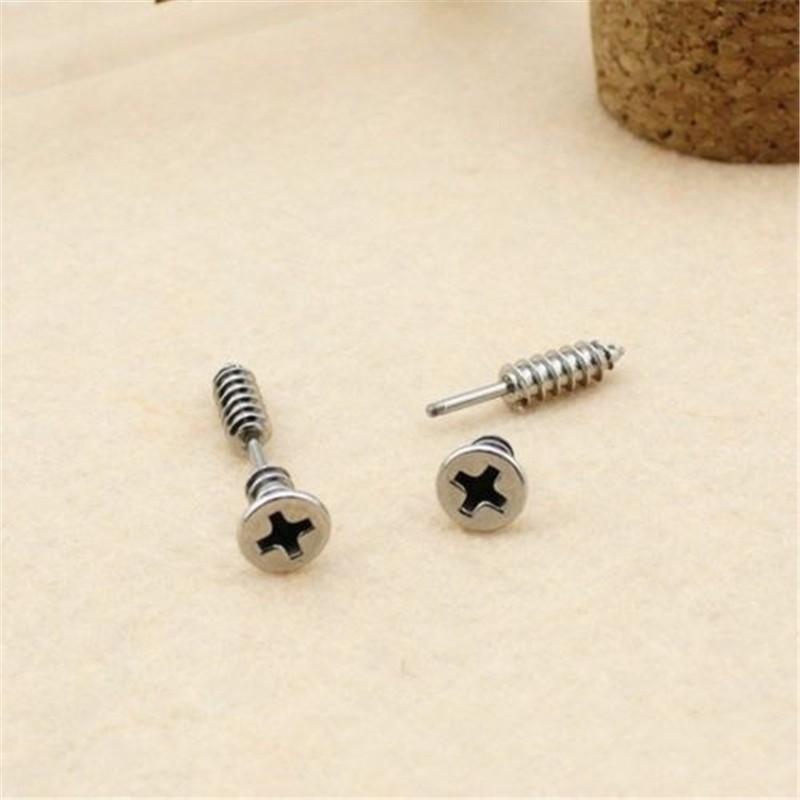 Cặp khuyên tai inox hình ốc vít độc đáo shoprequalc