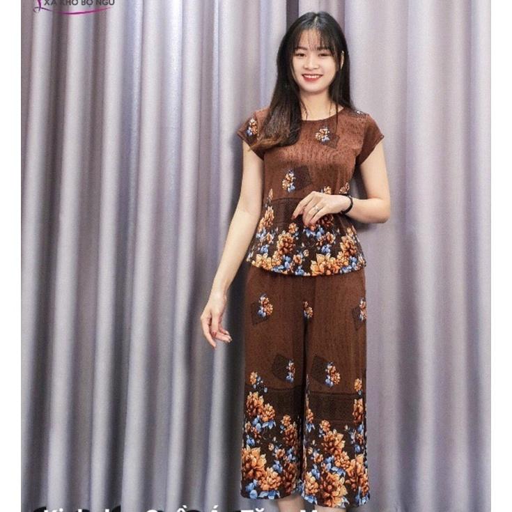 Đồ bộ trung niên nữ cho bà cho mẹ- bộ mặc nhà chất vải thun lạnh siêu mát