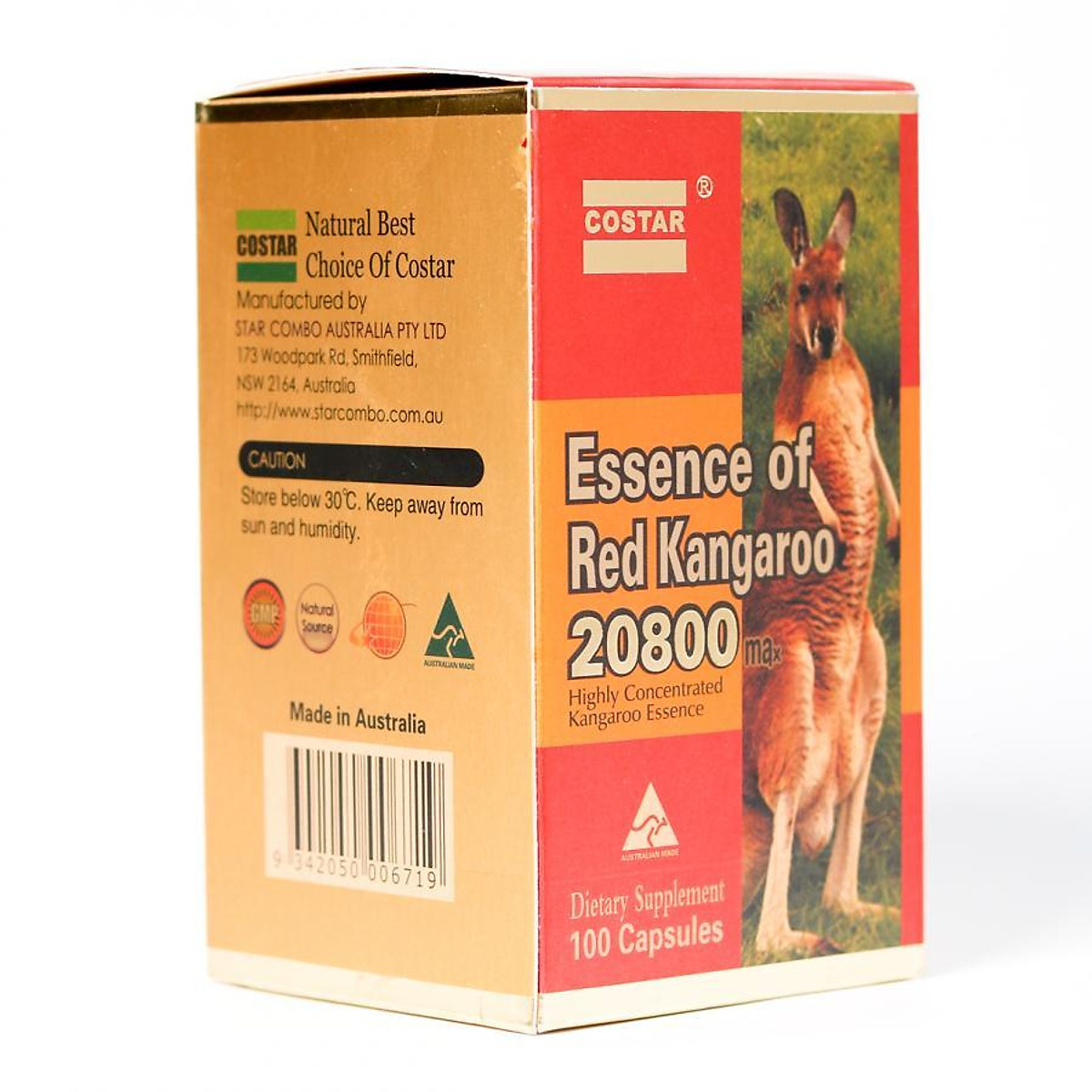 Thực phẩm tăng cường sinh lý nam Essence of Red Kangaroo Costar hộp 100 viên