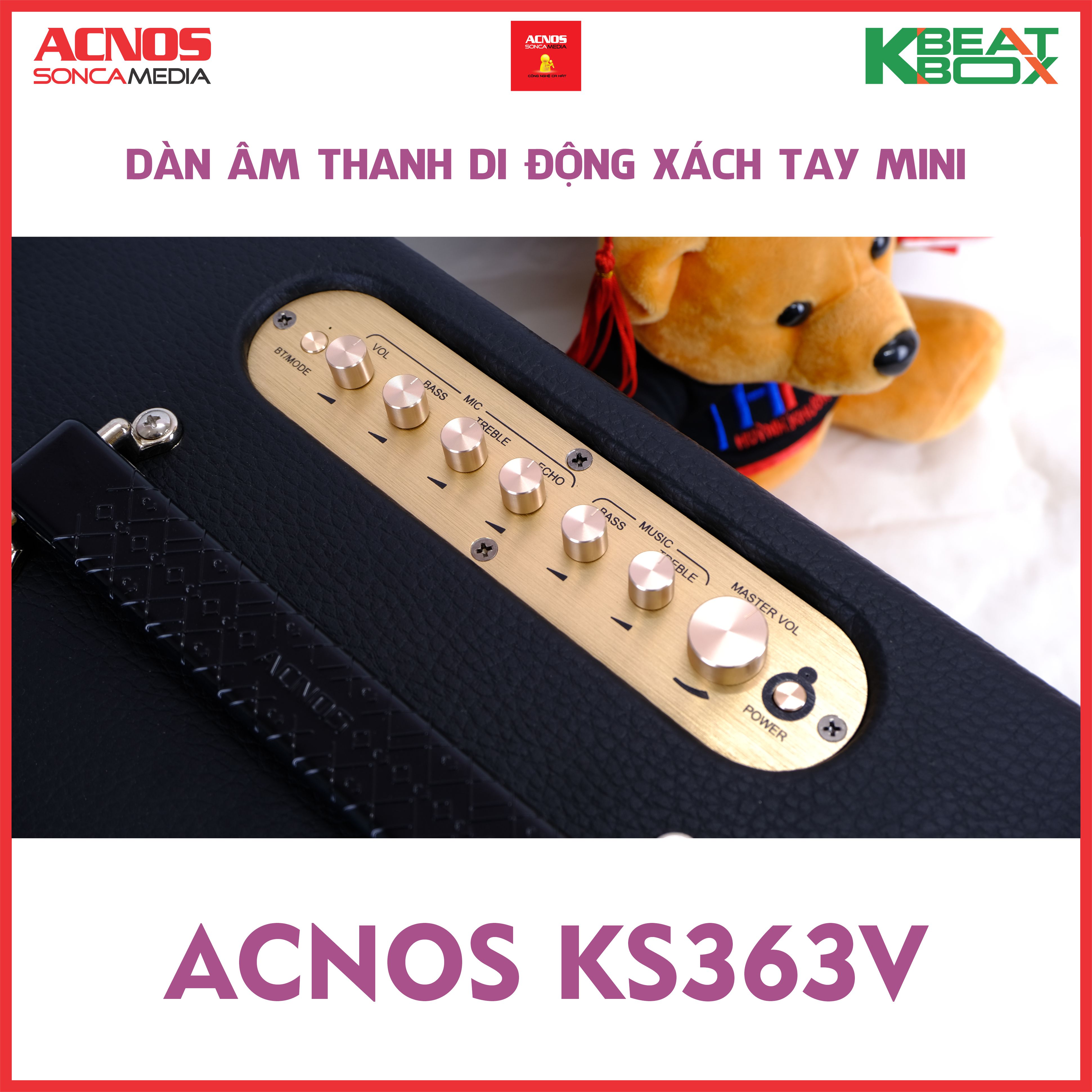 Dàn âm thanh di động xách tay mini ACNOS KS363V