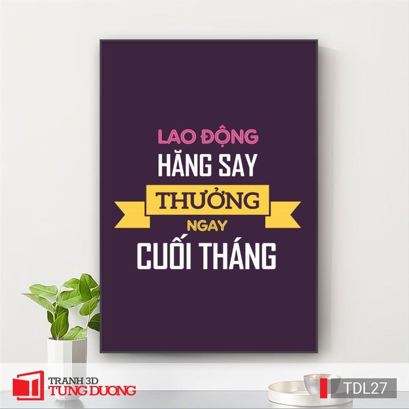 Tranh treo tường động lực văn phòng câu nói slogan truyền cảm hứng, tranh canvas trang trí DL21