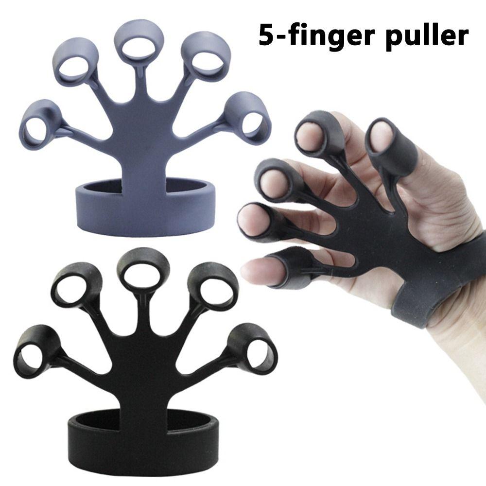 Silicone GRIP Thiết bị tập thể dục ngón tay Viêm viêm khớp tay cầm tay tăng cường huấn luyện phục hồi chức năng để giảm đau Color: Blue