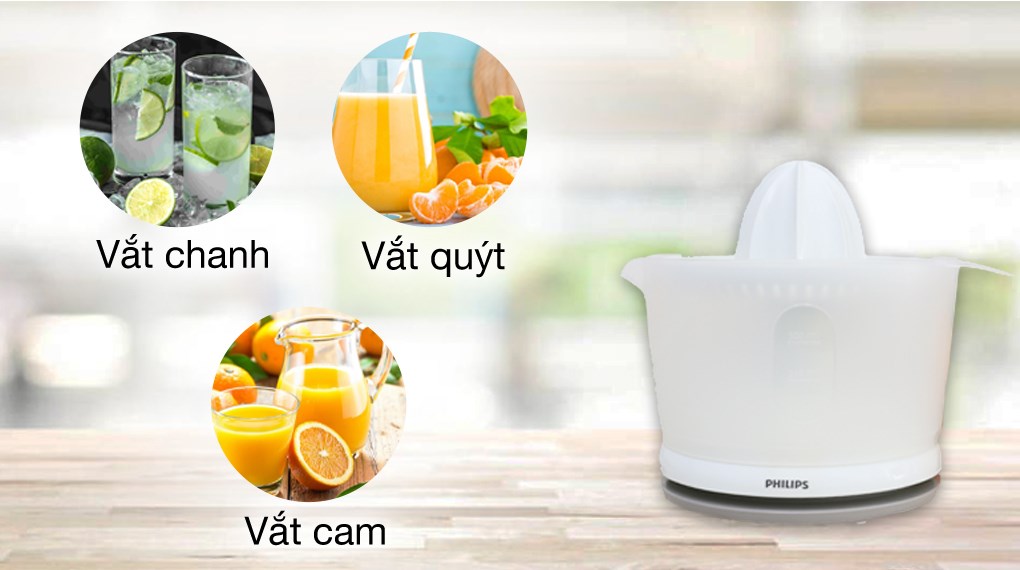 Máy vắt cam Philips HR2738/00 công suất 25W, bảo hành 24 tháng chính hãng - Hàng chính hãng