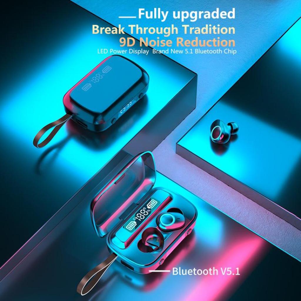 Bluetooth 5.1 Wireless Earbuds with Wireless Charging Case Waterproof TWS Stereo Headphones in Ear Built in Mic Headset Premium Sound with Deep Bass