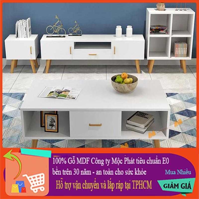 Made in VN Kệ tivi bằng gỗ công nghiệp Mộc Phát hiện đại gỗ mdf 17mm công ty Mộc Phát độ bền trên 30 năm AN051