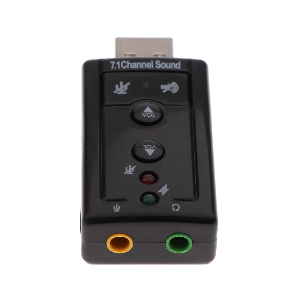 Sound Card Adapter3D Virtual 7.1CH Musical Instrument for Personal Computer