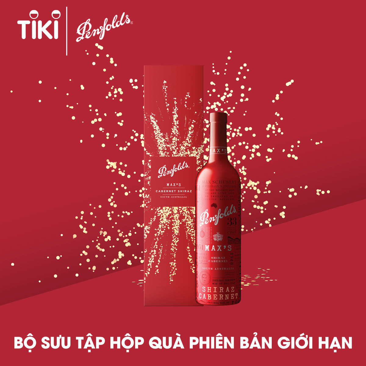Rượu vang đỏ Úc MAX'S Shiraz Cabernet Sauvignon - Hộp quà phiên bản giới hạn