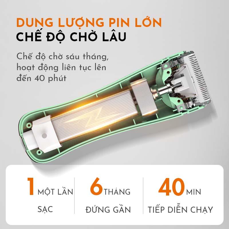 Tông đơ cắt tóc GAABOR GHCL-N5A1 đầu dao cắt bằng sứ, rung nhẹ, tiếng ồn nhỏ, cắt tóc cho bé kể cả khi đang ngủ - Hàng chính hãng