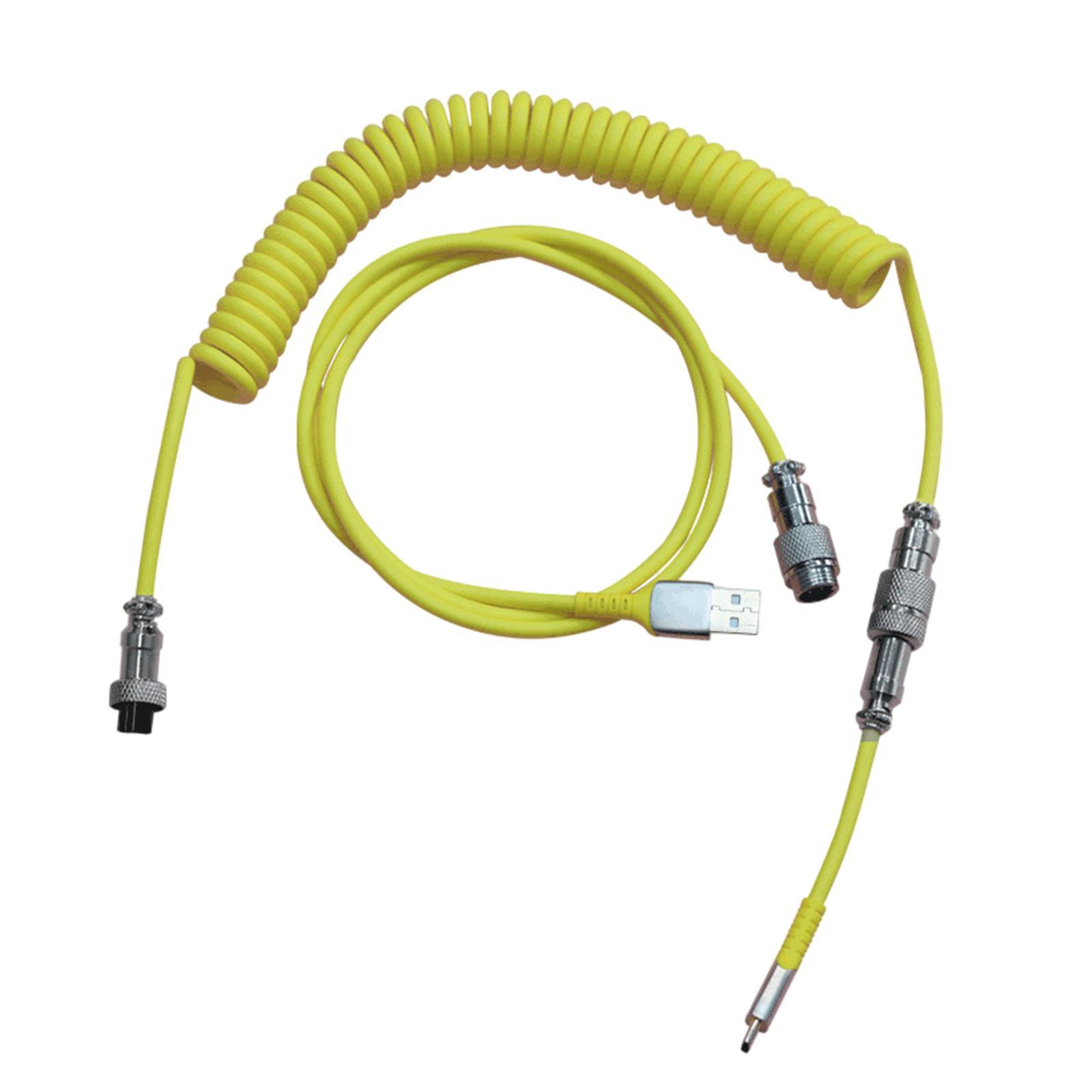 Almencla Coiling Spring Spiral Cable Detachable Type-C Cable for Keyboard