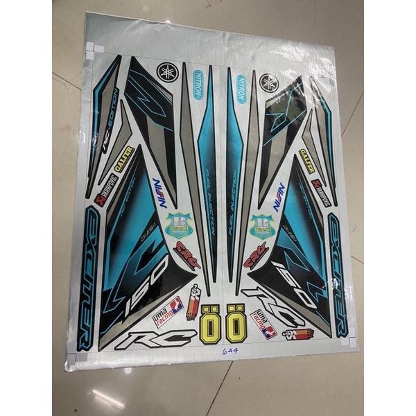 Tem rời exciter 150 Xanh đen Candy