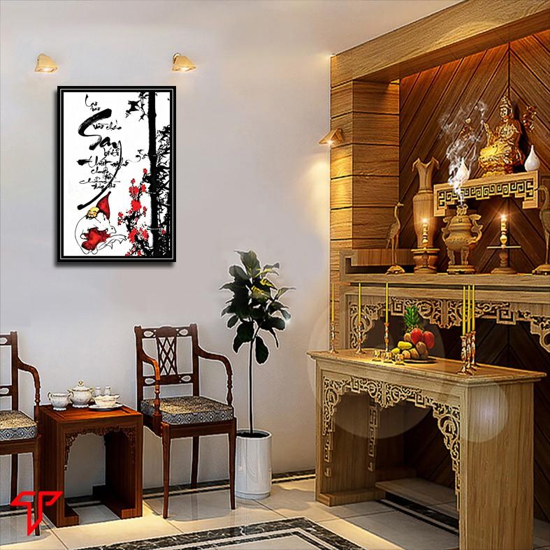 Tranh Thư Pháp Treo tường, tranh thiền châm ngôn sống