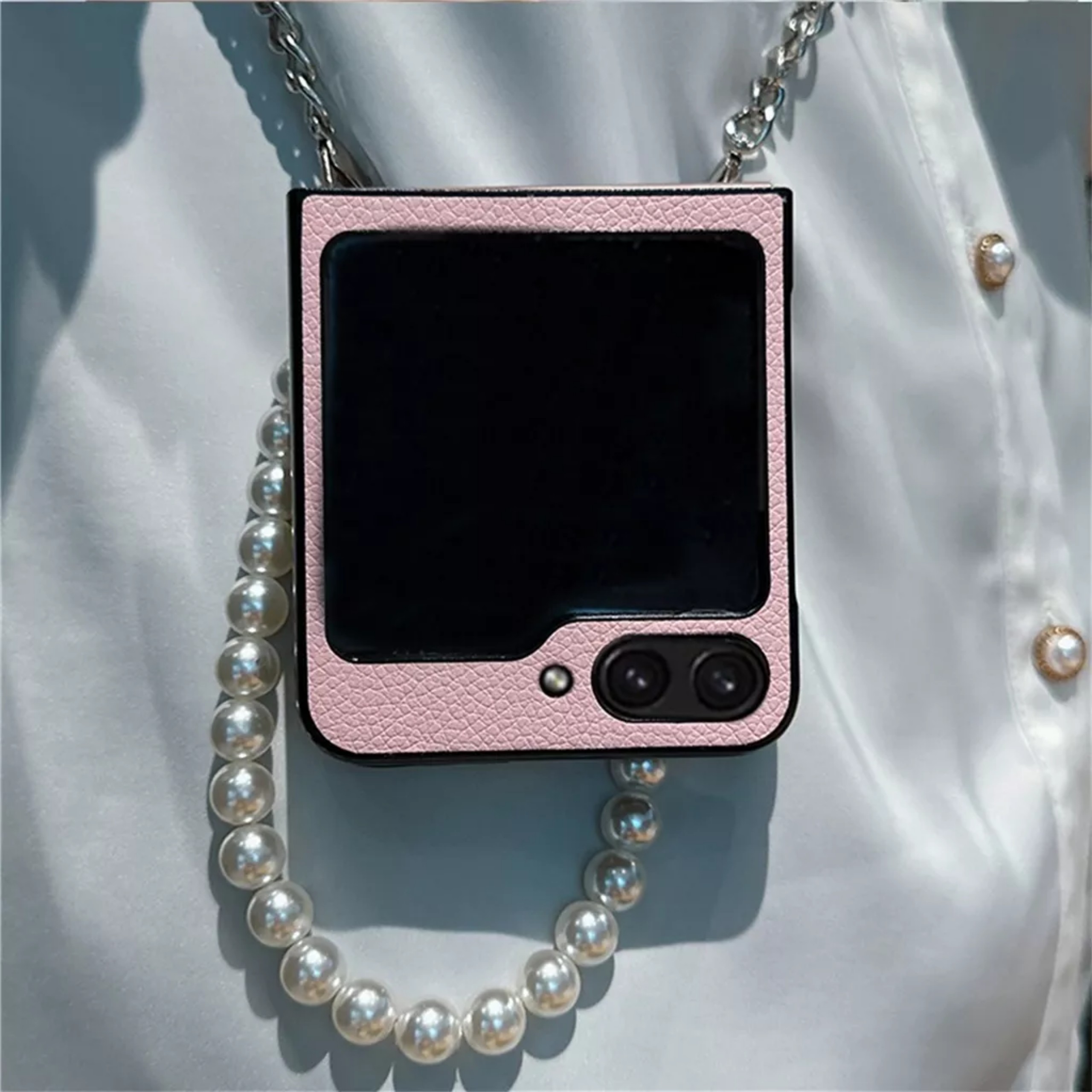 Ốp lưng cho samsung Zflip5 - Z flip5 - Z flip 5 hồng siêu dễ thương