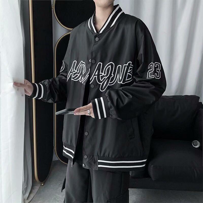 Áo Khoác Bomber Dù 2 Lớp Thêu Chữ Form Rộng Unisex Nam Nữ Couple Ulzzang, Áo khoác dù bomber nam nữ unisex form rộng vải 2 lớp chất xịn, dày dặn