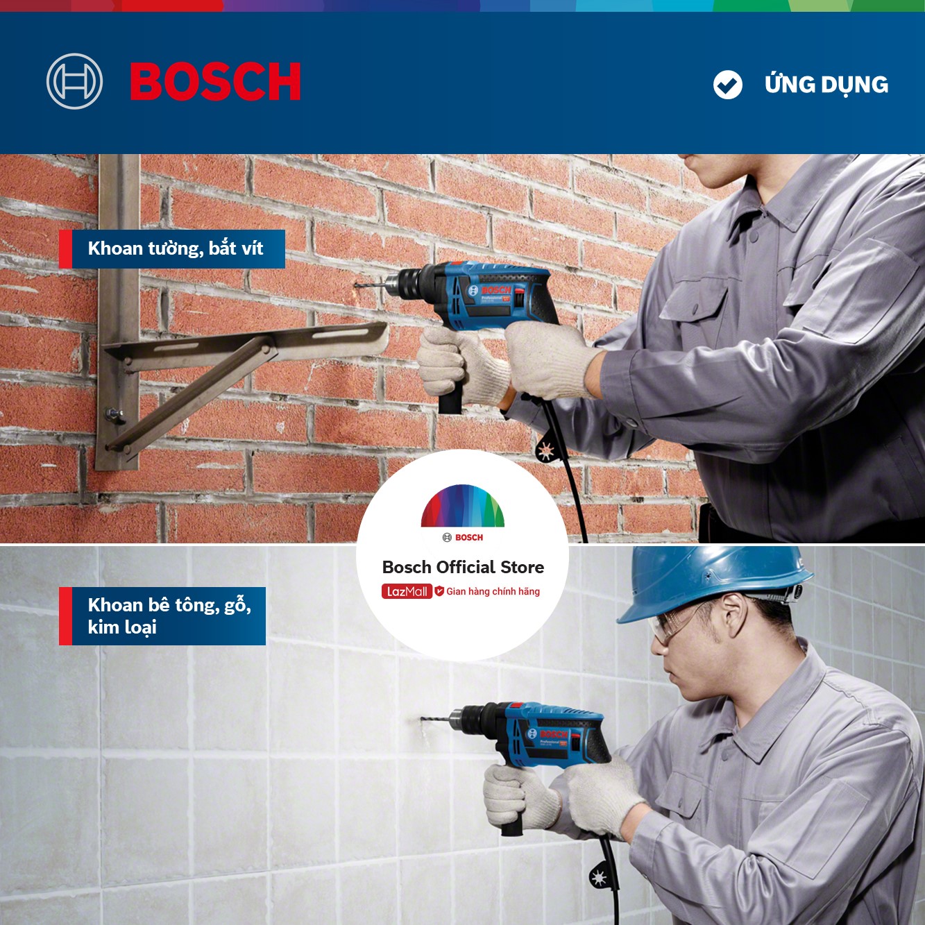 Máy Khoan Động Lực Bosch GSB 16 RE (750W)