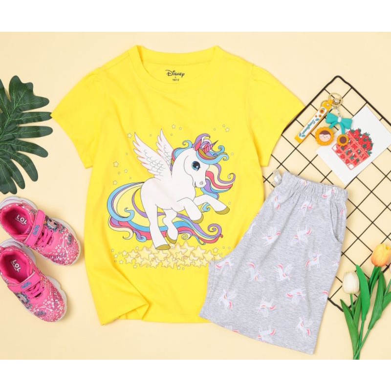 Bộ cotton ngắn tay cho bé gái 4-14t