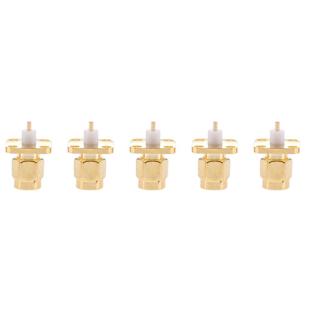 10x RF Coaxial 4 Hole Flange Chassis Panel Mount Connector