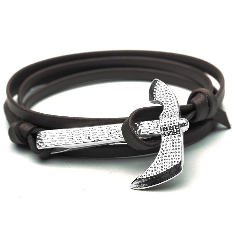 Vòng Tay Da Nhiều Quấn Khóa Gài Đặc Biệt Unisex