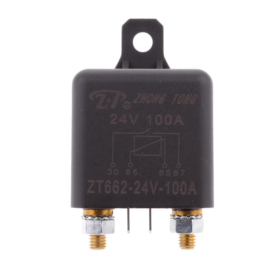 ZT662-24V-A Tiếp Sức cho Xe Hơi Văn 24VDC 100Amp Chia Sạc Rơ Le ON/OFF 4 Pin