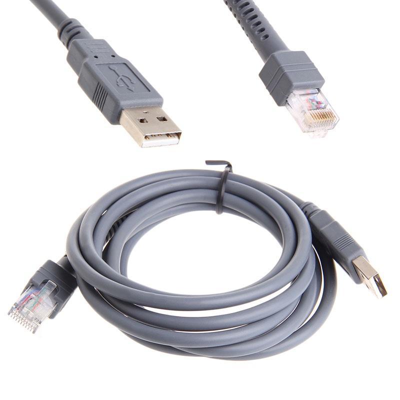 Cáp máy quét mã vạch ký hiệu 2M USB LS1203 LS2208 LS4208 LS3008 CBA-U01-S07ZAR