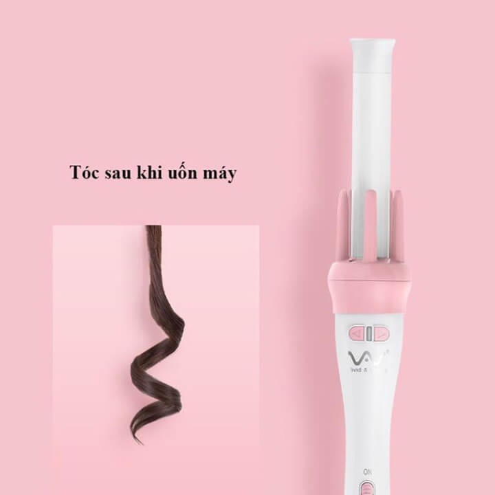 Máy uốn tóc xoăn tự động xoay 360 độ phủ gốm sứ trục 28mm, 3 mức chỉnh nhiệt an toàn
