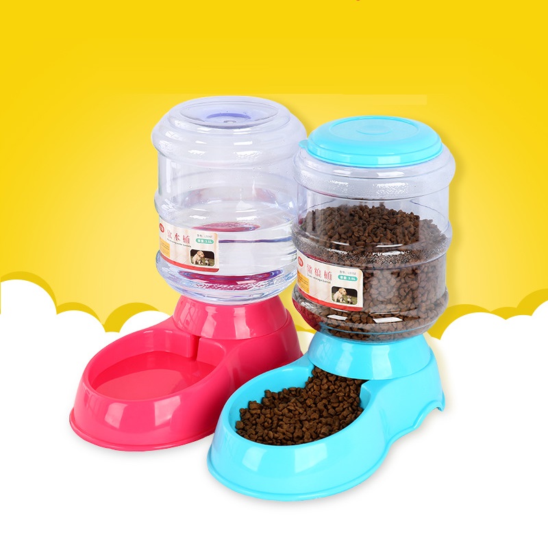 Bộ Khay ăn và khay uống cho Pet MFD-01, Máng ăn, bát ăn uống cho pet - Màu ngẫu nhiên